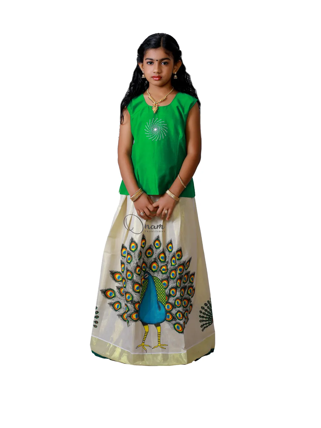 Buy Girls Pattu Pavadai Traditional Kerala Ethnic Indian Festival Dress  Online at desertcartEGYPT