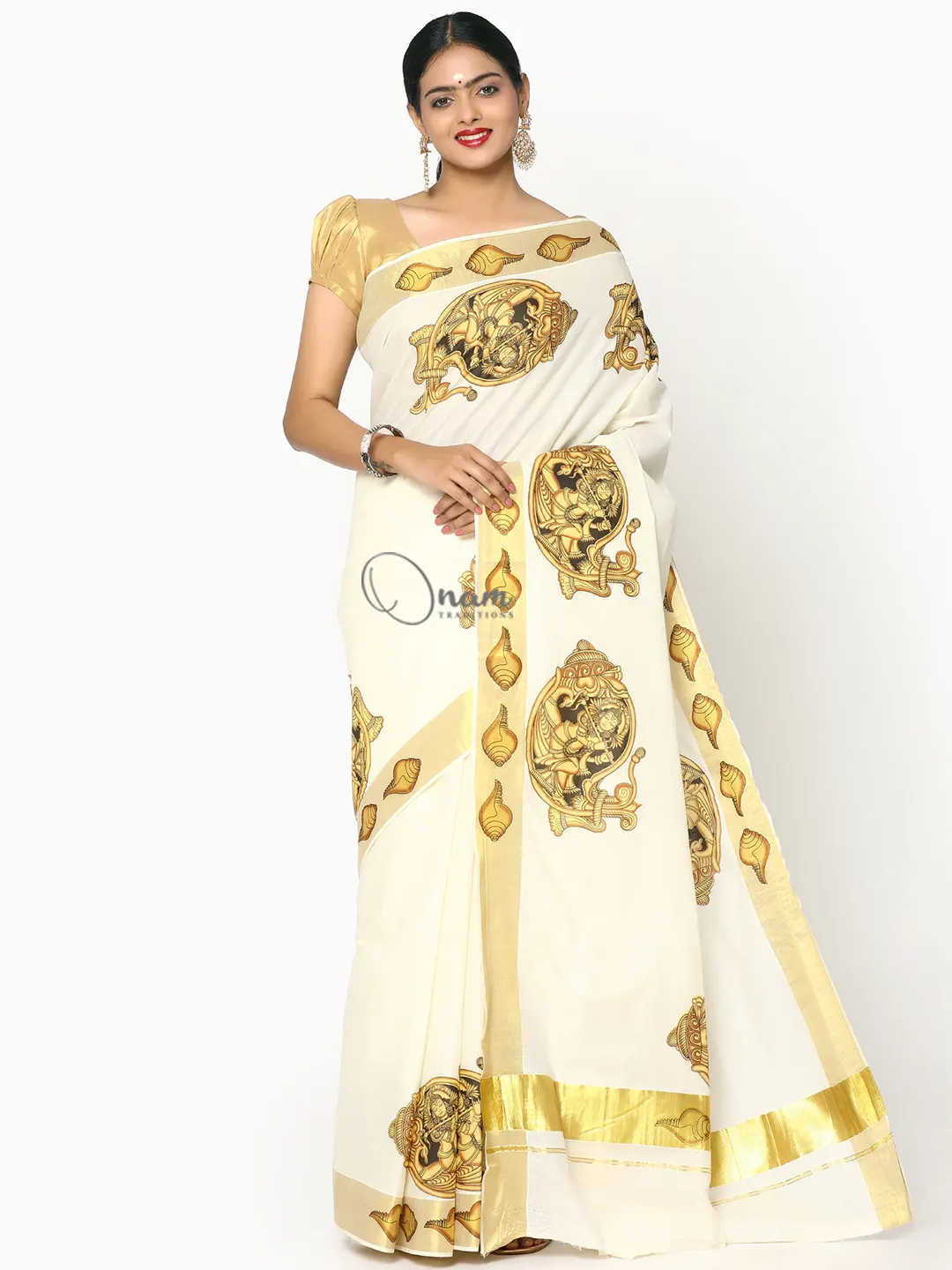 Buy Beautiful Pure Uppada Tissue Silk Gold Saree With White Border  Unstitched Running Blouse Designer Sari Indian Bollywood Online in India -  Etsy