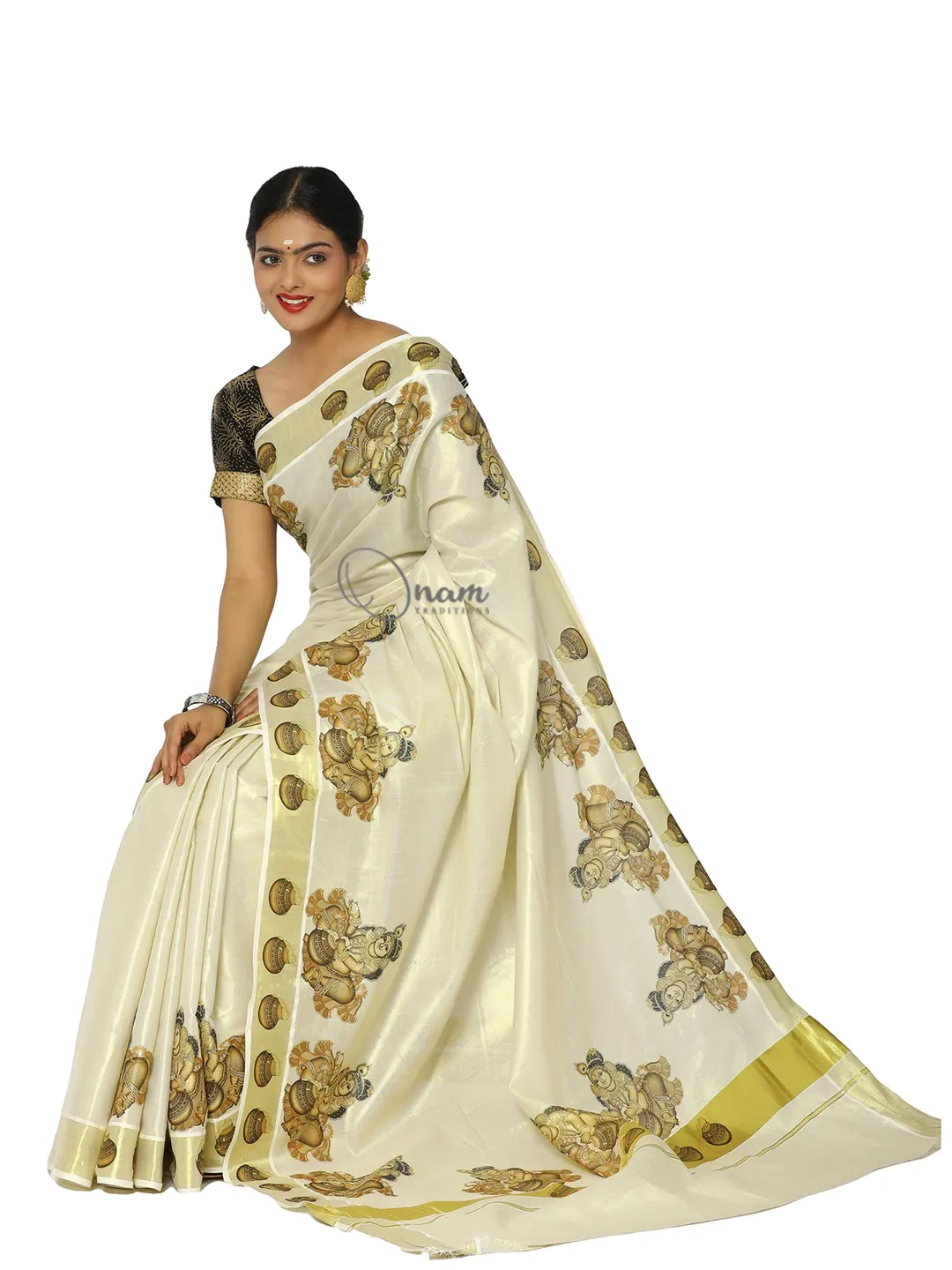 Krishna R fashion Embroidered Bollywood Poly Crepe Saree - Price History