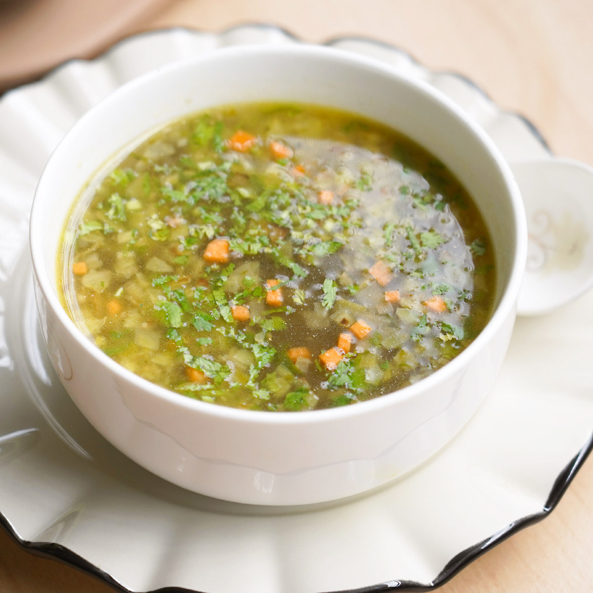 Lemon Coriander Veg Soup